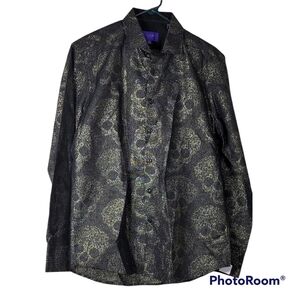 Tallia Men's Skull Button-down Shirt